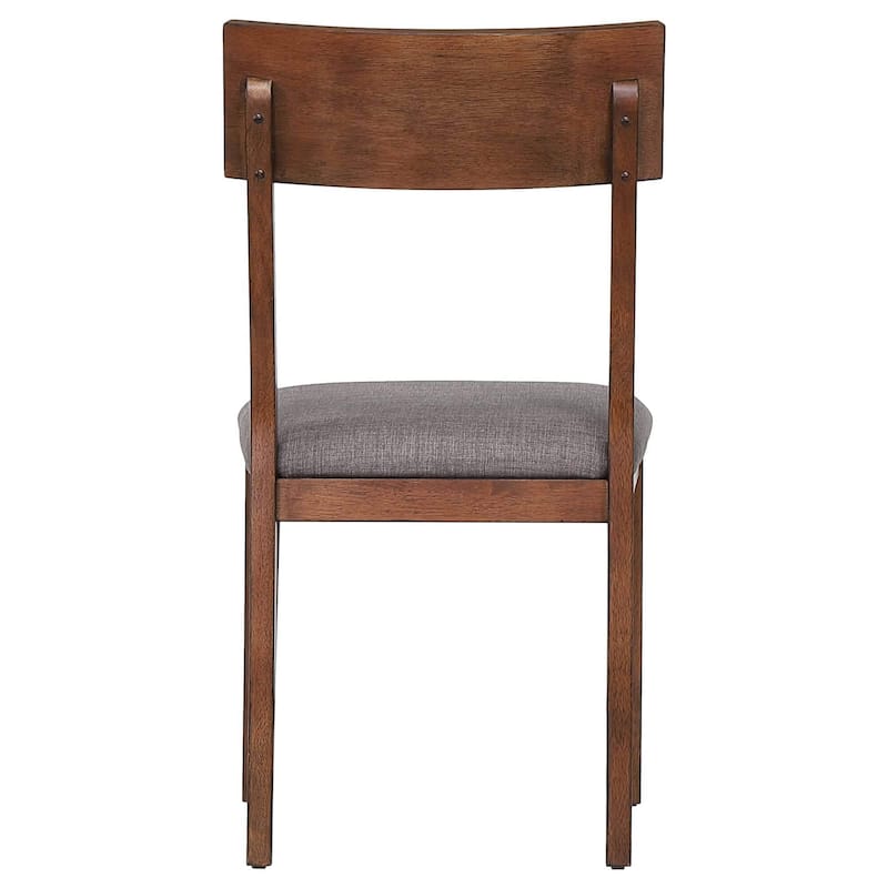 Walnut Finish Upholstered Side Chairs - 34" - Brown - Set of 2