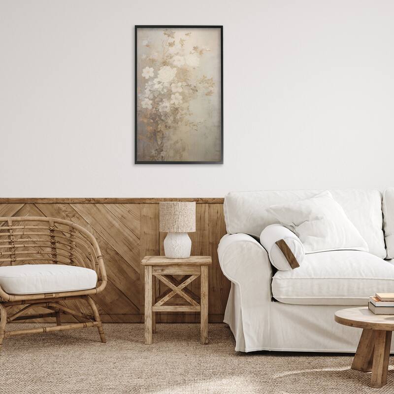 Stupell Muted Vintage Florals Framed Giclee Art Design By LSR Creative Studio