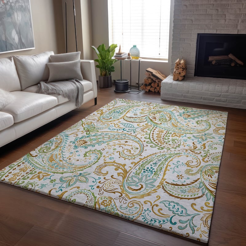 Premium Washable Super Soft Traditional Paisley Mayfield Rug
