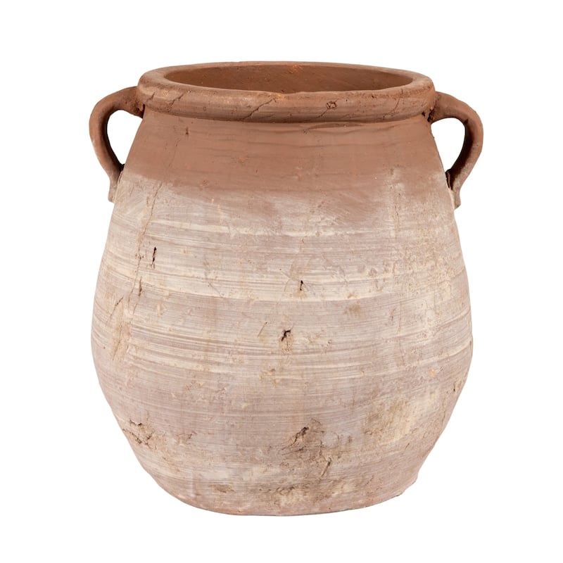 Whitewashed Terra-cotta Urn