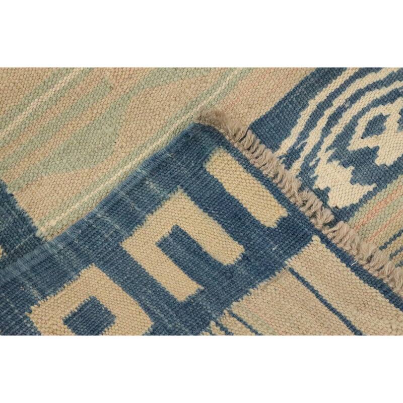 Hand Woven Oriental 100% Wool Carpet Southwestern Tribal Multi-Colored Kilim Area Rug - 4' 7'' X 3' 3''