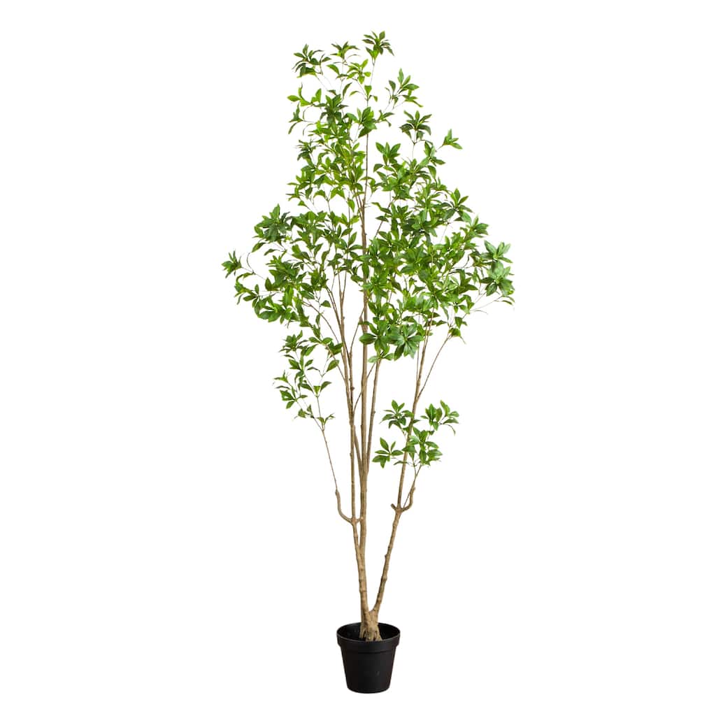 8-ft Artificial Minimalist Japanese Pieris Tree - Green