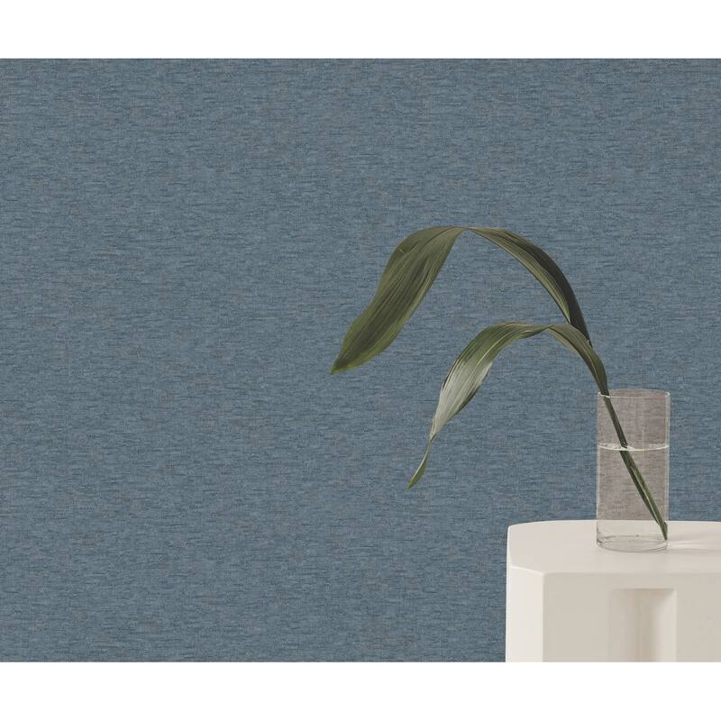 Warner Tide Water Blue Textured Wallpaper