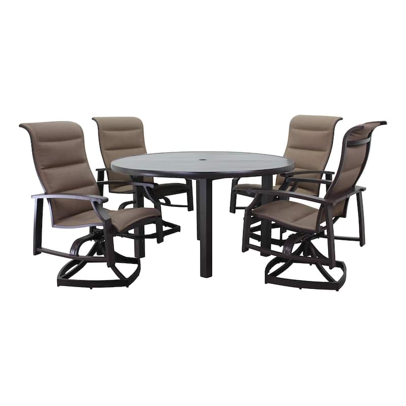 Courtyard Casual Madison 2 Padded-Sling Swivel Dining Chairs