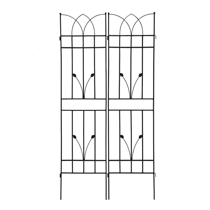 2 Pack Metal Garden Rustproof Trellis for Climbing Plants