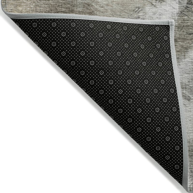 Machine Washable Indoor/ Outdoor Chantille Abstract Imprints Rug