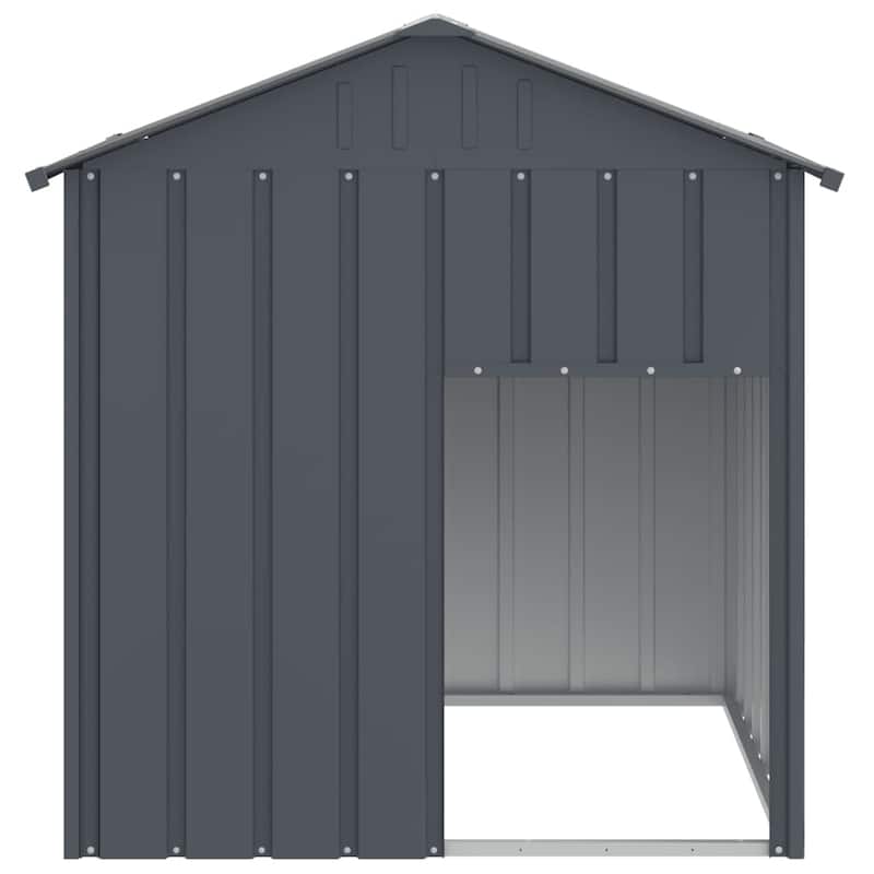 vidaXL Dog House with Roof Outdoor Dog Kennel Animal House Galvanized Steel