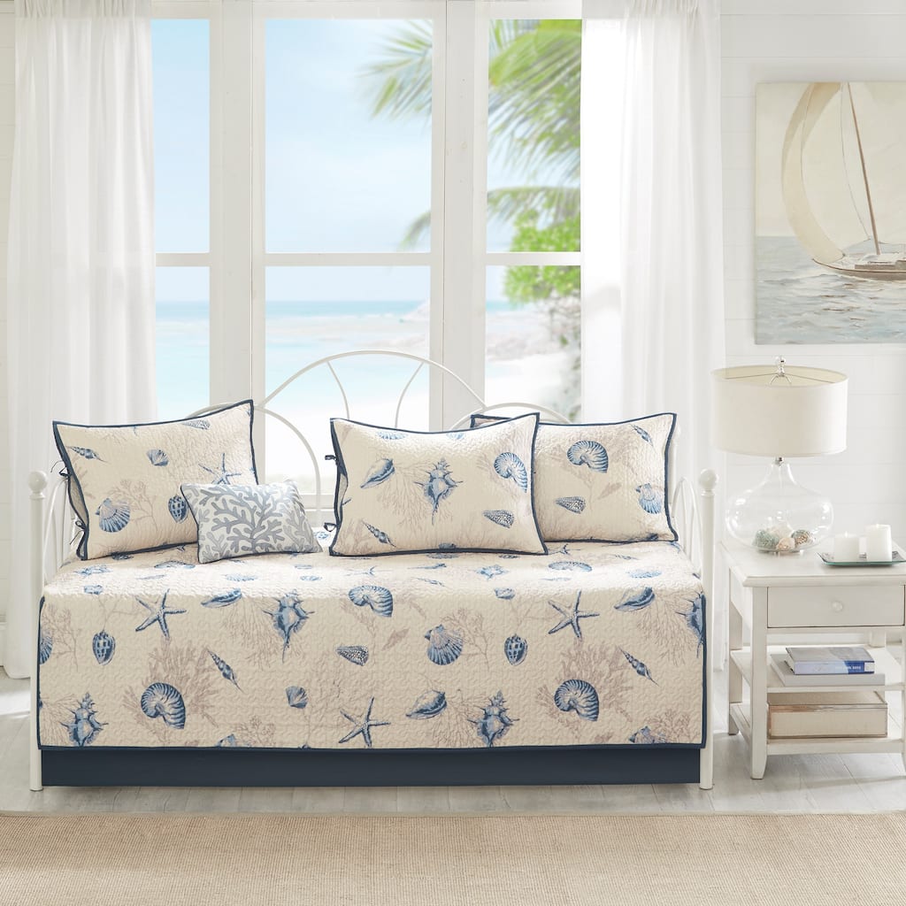 Madison Park Nantucket Blue 6-Piece Daybed Set