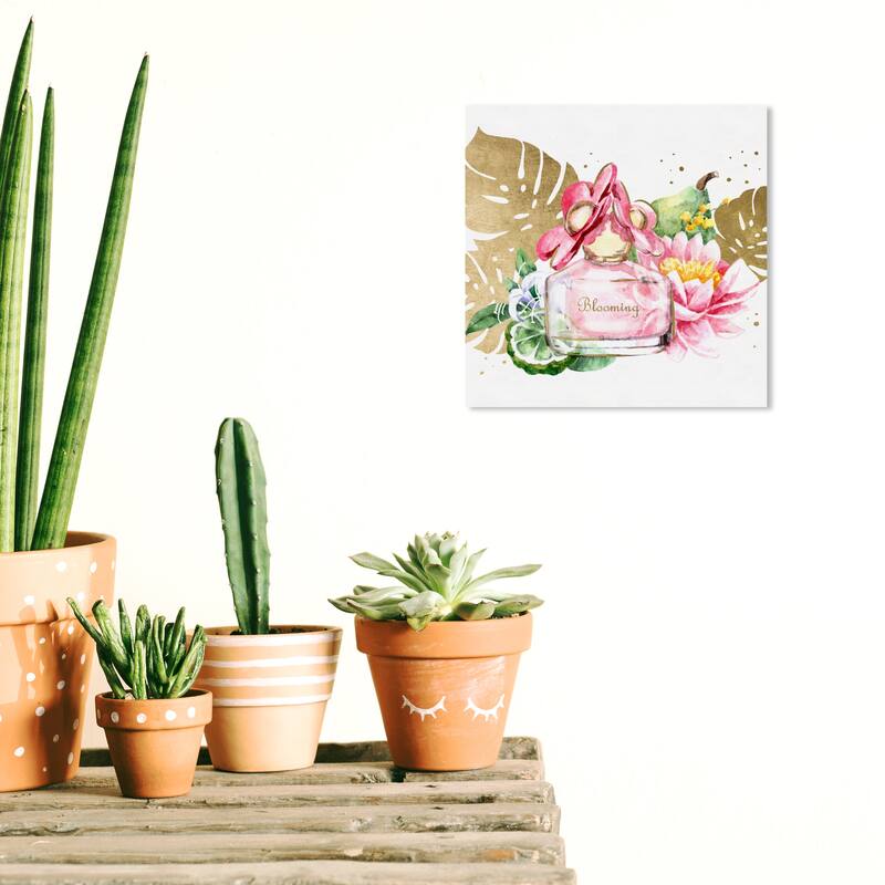 Wynwood Studio Canvas Fashion and Glam Blooming Spring Fruits Pink and Glam Wall Art Canvas Print - 12 x 12