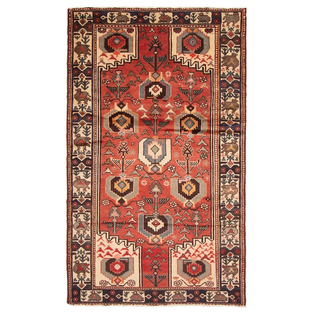 ECARPETGALLERY Hand-knotted Anadol Red Wool Rug - 5'0 x 8'4