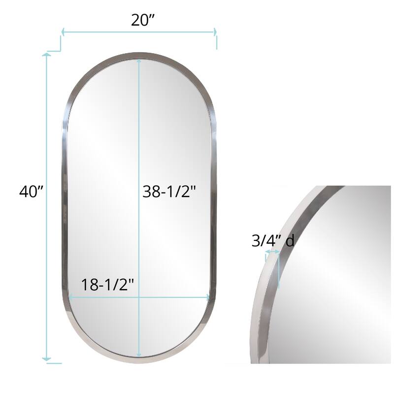 Allan Andrews Stainless Steel Simone Wall Mirror Collection