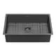 preview thumbnail 2 of 7, Ruvati 27-inch Undermount Gunmetal Black Stainless Steel Kitchen Sink 16 Gauge Single Bowl - 8' x 11'