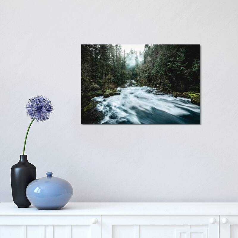 iCanvas "Pacific Northwest River And Trees II" by Nature Magick Canvas Print - 12x18x1.5