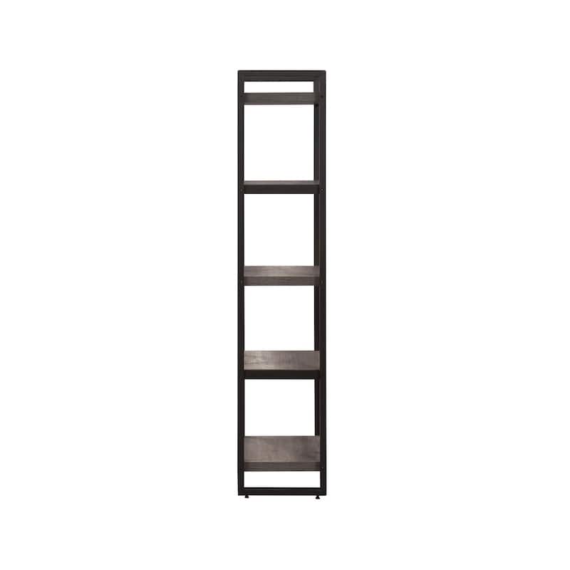 Tanners Creek Greystone Tall Pier Unit 5 Shelves Wood and Metal 77"