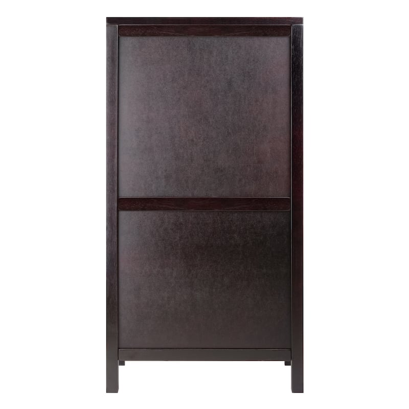 Ancona Wine Cabinet, Espresso - 19.09 x 12.6 x 37.52 inches