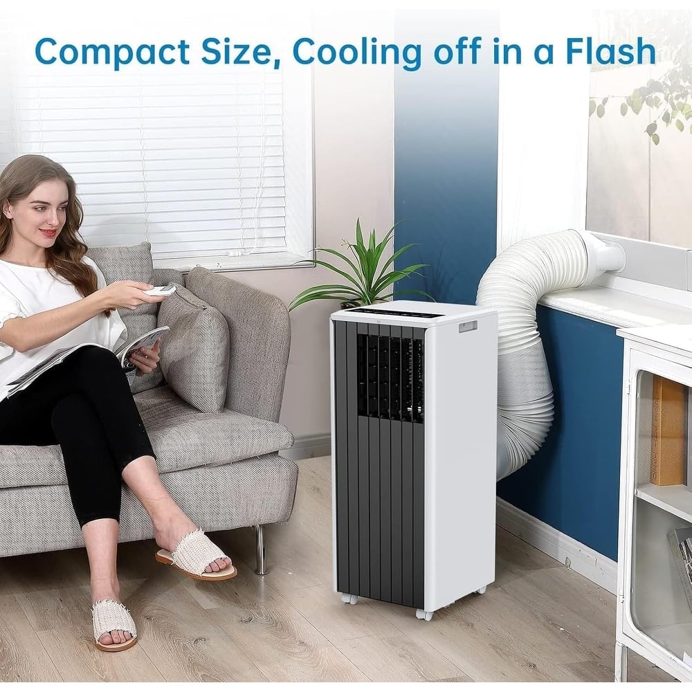 8000 BTU Portable Air Conditioner Cools Up to 350 Sq.Ft, 3-in-1