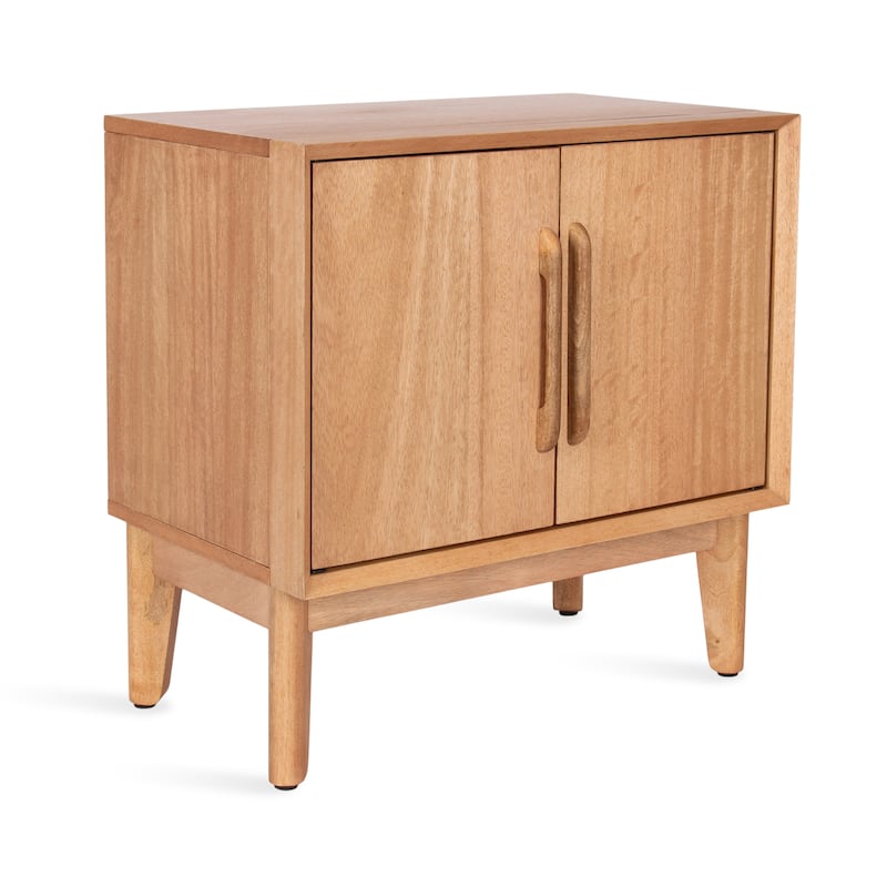 Kate and Laurel McCutcheon Side Table with Storage - 22x14x22 - Natural