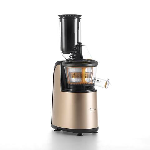 Empava 150-Watt 33 fl. oz. Gold Electric Masticating Juicer with Reverse Function - Cold Press - Big Mouth