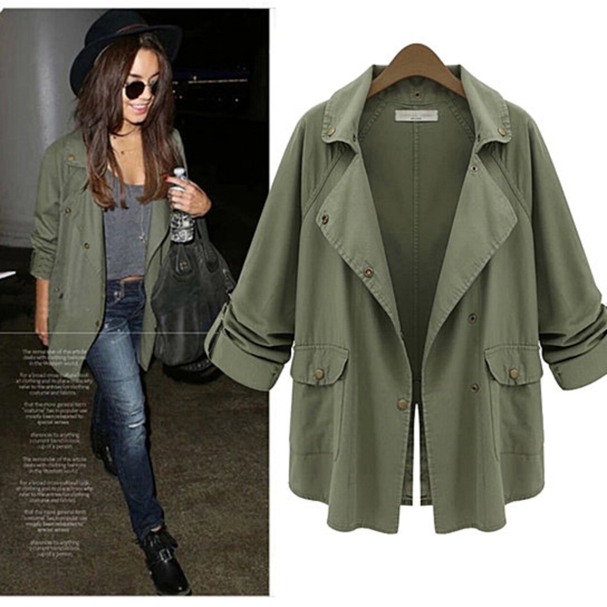 Shop Army Green Casual Classic Desk To Dinner Jacket Overstock