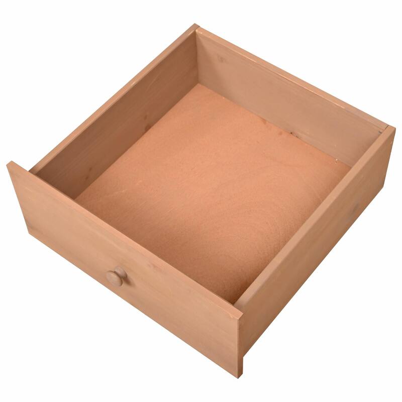 Fir Wood Garden Work Table - Potting Bench with Hutch, Drawer & Adjustable Shelves