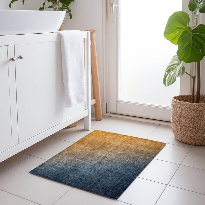 Alvalo Ombre Weather Resistant Blended Style Outdoor Rug