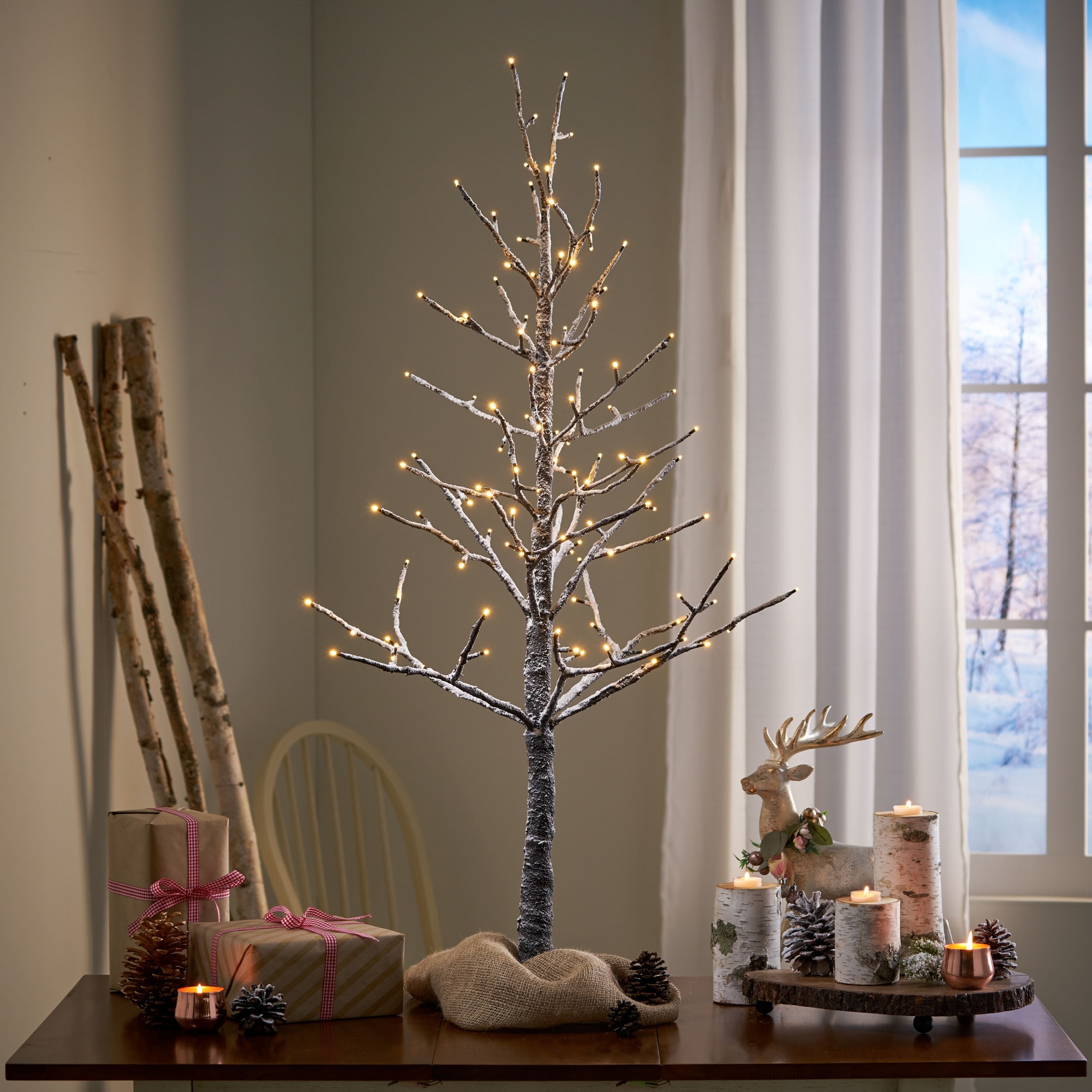4 foot white artificial christmas tree