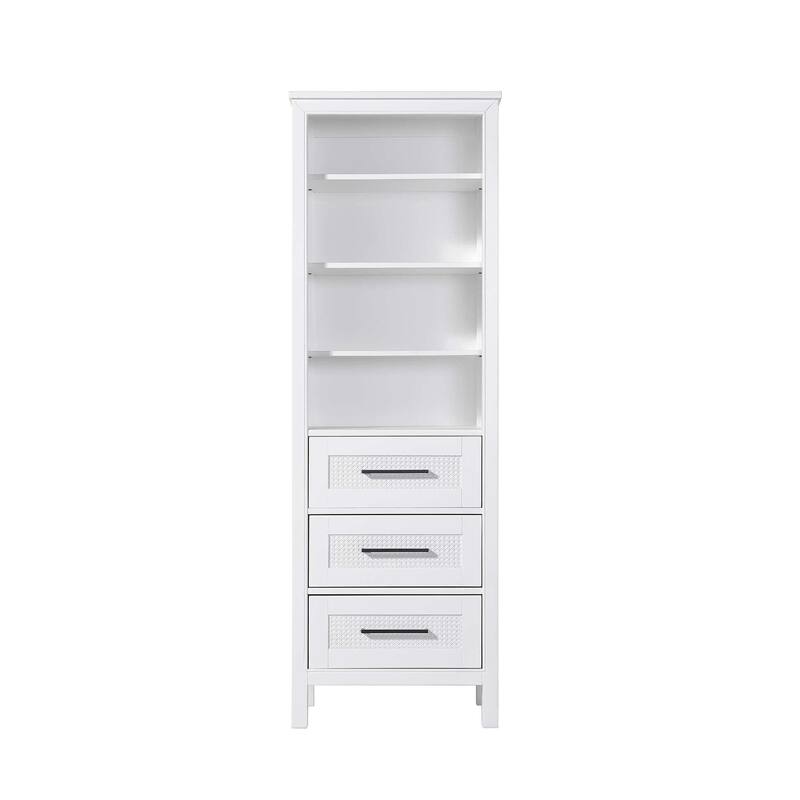 Winslow 16-28 Inch Open Shelving Bath Storage Cabinet - White - 24"