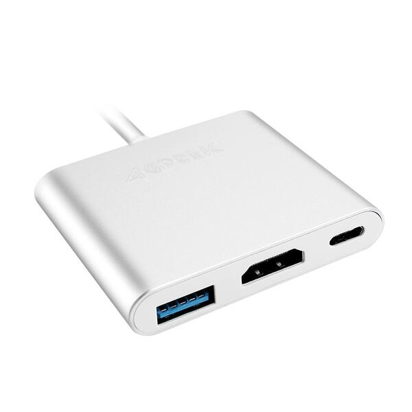 Shop New Type C Usb 3 1 To 4k Hdmi Usb C 3 Usb 3 0 In Adapter 3 In 1 Hub For Macbook Pro Overstock 25627925