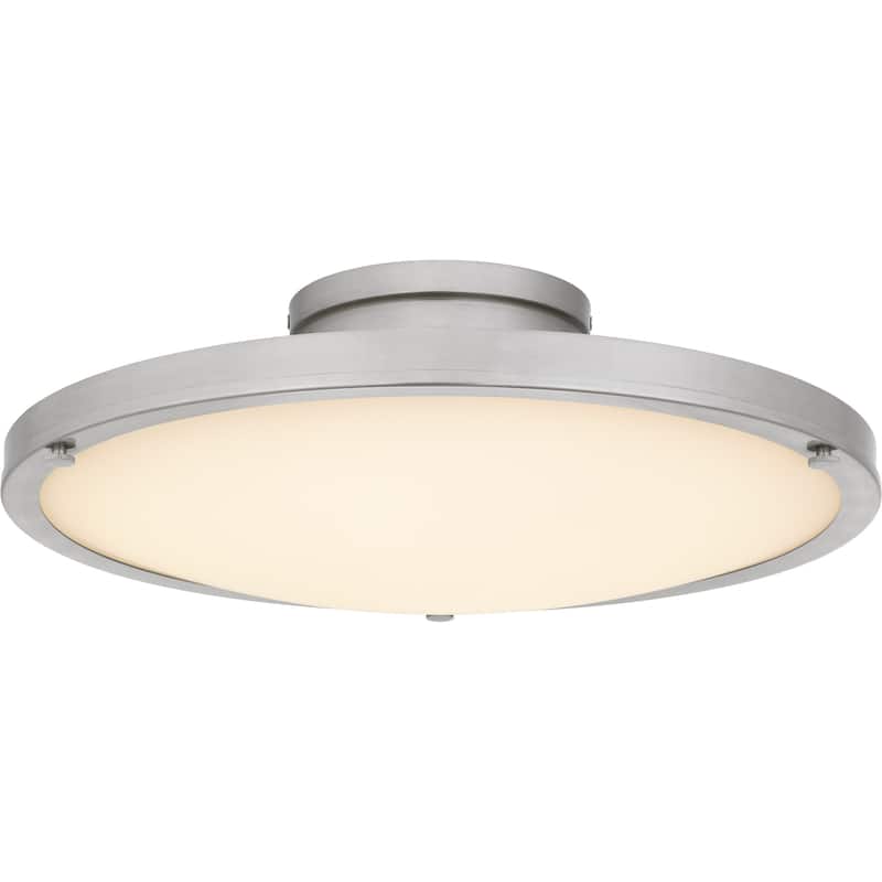 Donne Integrated LED Brushed Nickel Semi-Flush Mount with CCT Switch