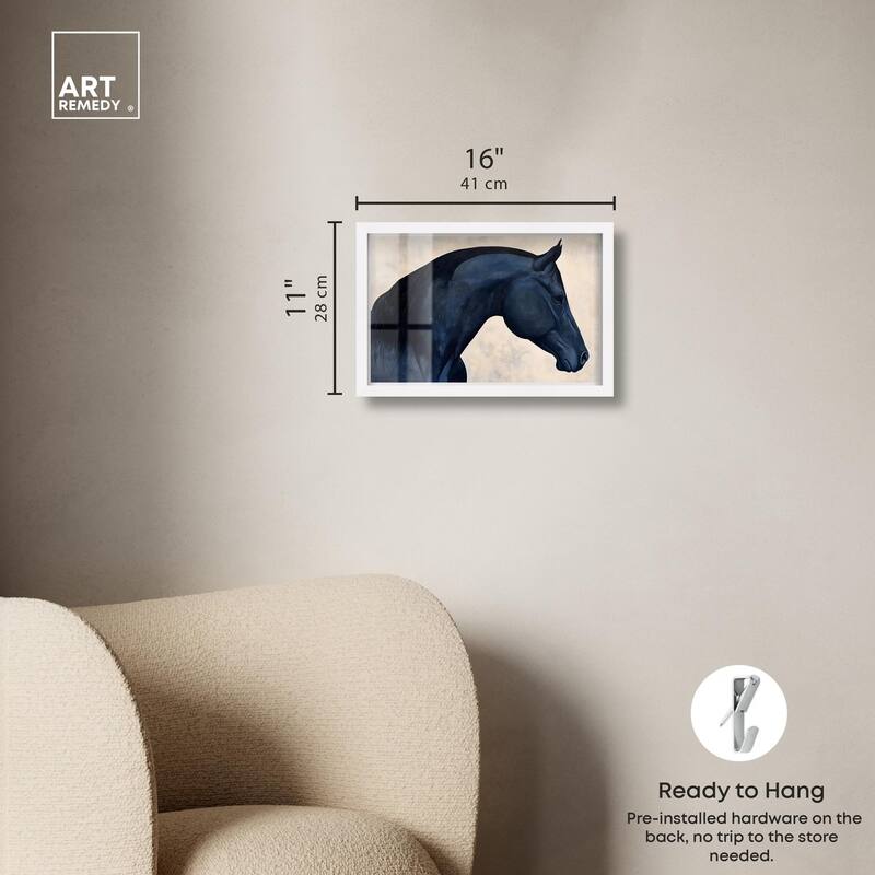 Blue Horse II Shadowbox by Art Remedy