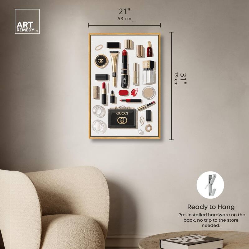 Luxury Makeup Collection II Canvas by Art Remedy