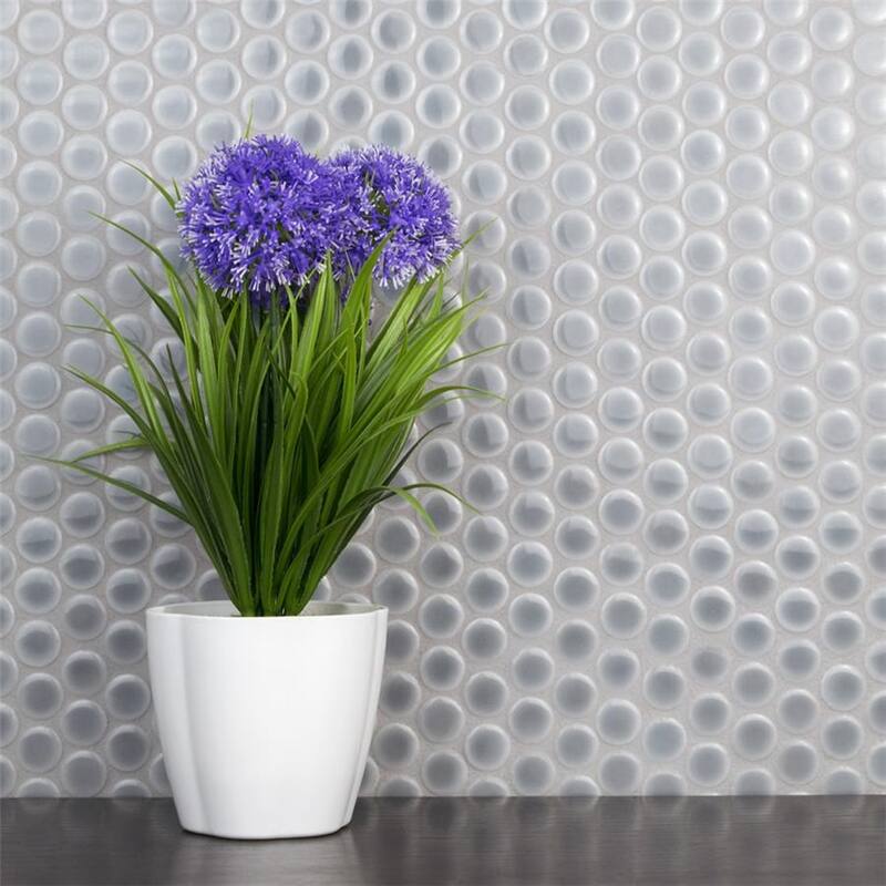 Merola Tile Hudson Penny Round Slate 11-7/8" x 12-5/8" Porcelain Floor and Wall Tile