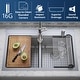 preview thumbnail 5 of 10, Karran Elite WST-28-PK1 Top Mount 33" Double Bowl Stainless Steel Workstation Kitchen Sink