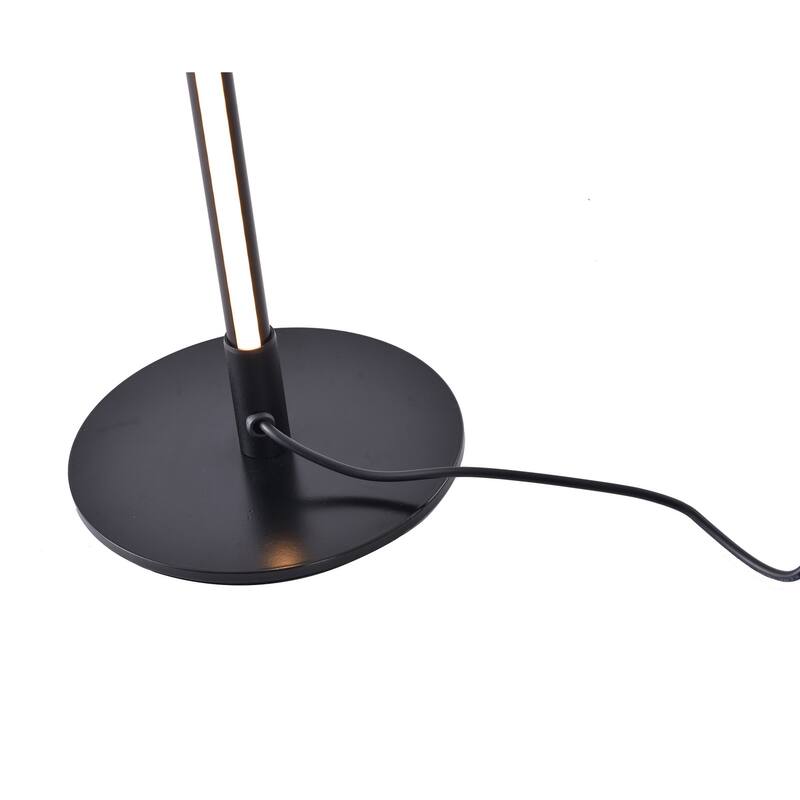 1-Light Black LED Stick Table Lamp With A White Acrylic Diffuser