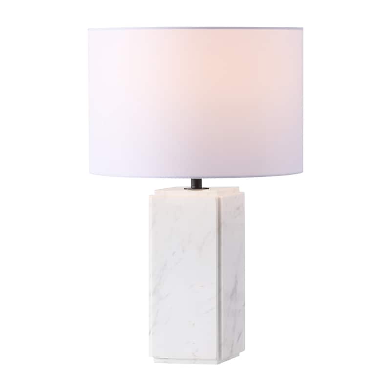 SAFAVIEH Couture Zahra Marble Tall Table Lamp - 15"W x 15"D x 23"H