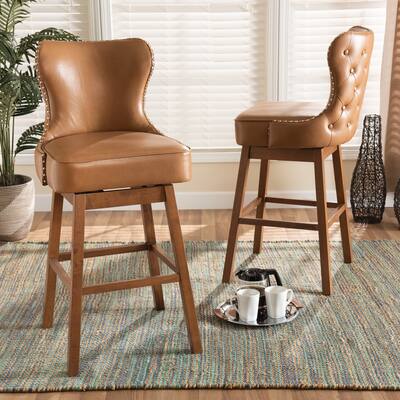 Gradisca Modern and Contemporary 2-Piece Swivel Bar Stool Set