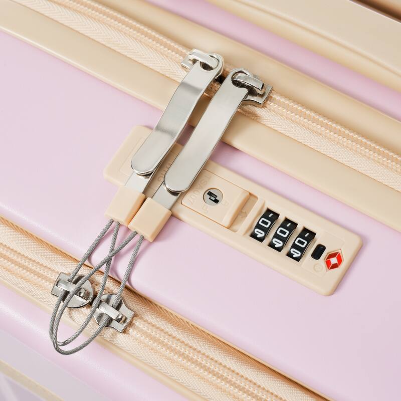 Luggage Set of 3, 20inch with USB Port, front opening design Airline Certified Carry on Luggage, ABS Hard Shell Luggage