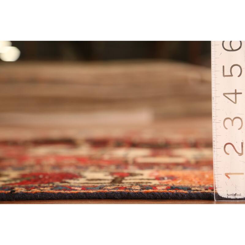 Hand Knotted Oriental 100% Wool Carpet Traditional Geometric Red Bakhtiari Area Rug - 9' 6'' X 5' 0''