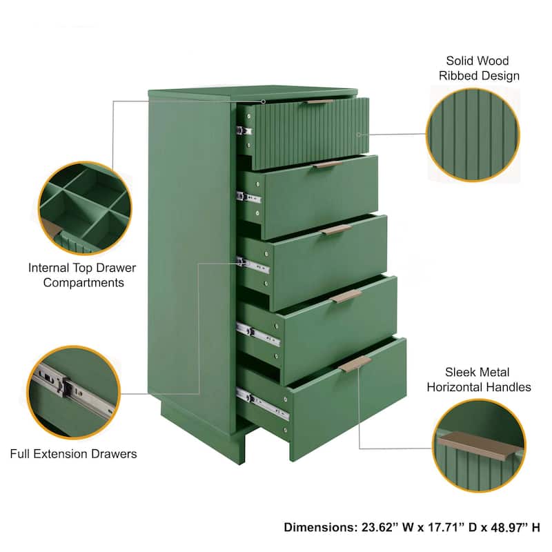 Manhattan Comfort Granville 24" Chest (5-Drawer)