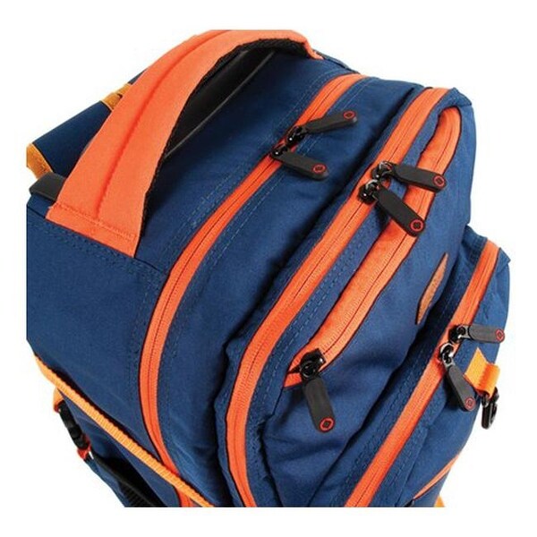 navy blue rolling backpack