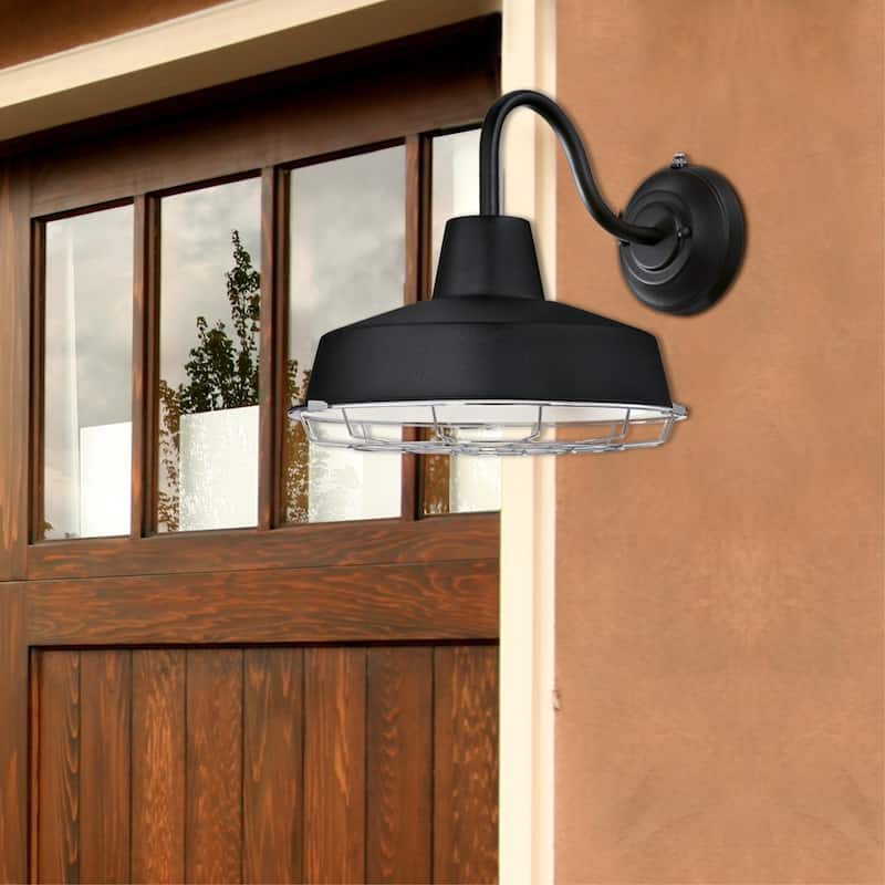 Westinghouse Academy One-Light LED Outdoor Wall Fixture, Cage Shade