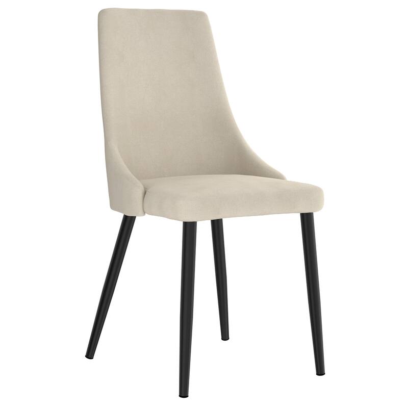 Mid-century Modern Upholstered Side Chairs (Set of 2) - Beige