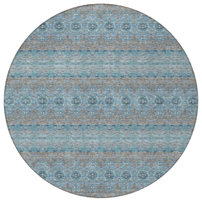HomeRoots Floral Medallion Transitional Rectangle Outdoor Rug