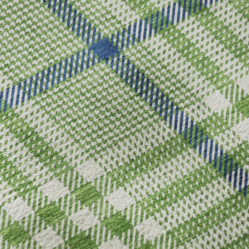Premium Washable Super Soft Modern Plaid Mayfield Rug