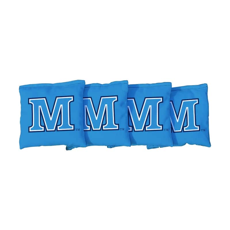 Maine Light Blue Cornhole Bags - Corn Filled
