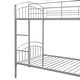 preview thumbnail 13 of 45, Space-Saving Twin Over Twin Metal Bunk Bed with Guardrails and Ladder, Convertible to Two Beds