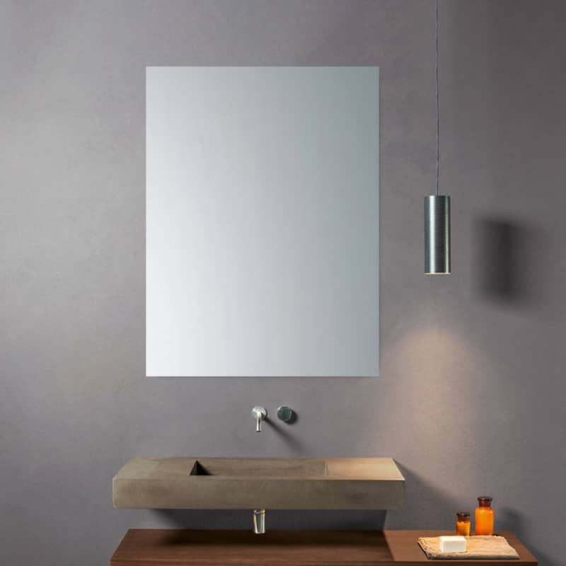 Reece Modern Frameless Bathroom Vanity Mirror with Dual Mounting Brackets