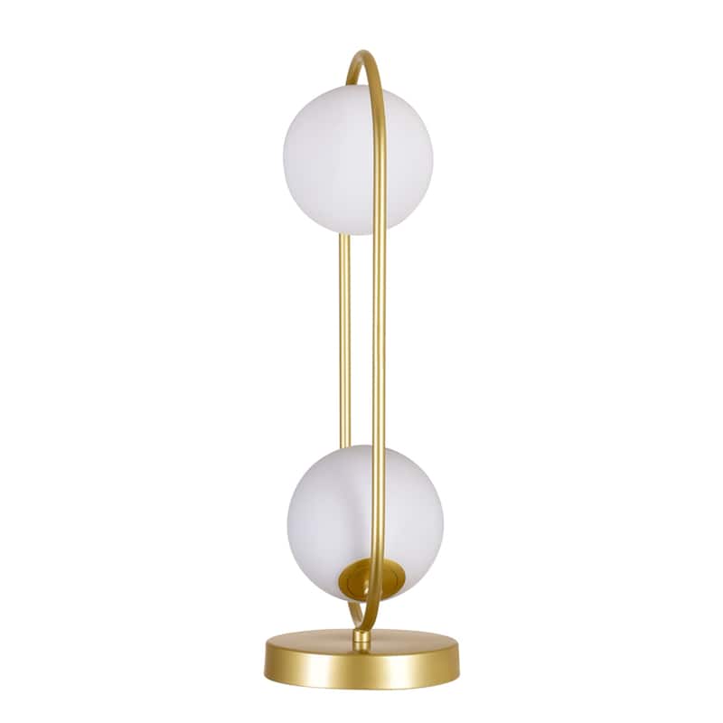 Celeste 2 Light Lamp With Medallion Gold Finish