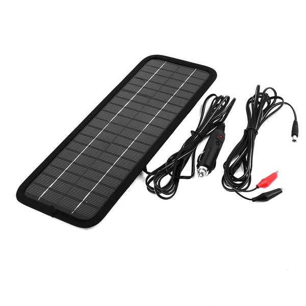 Unique Bargains 12V 4.5W Flat Multi Purpose Power Solar Panel Battery Charger for Car Boat Auto