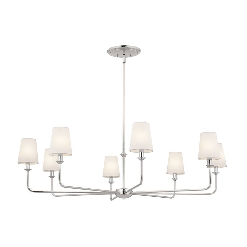 Kichler Lighting Pallas 8-Light Polished Nickel Chandelier - 42.75 in